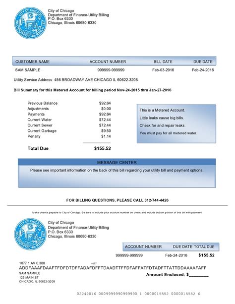 temple utility bill.